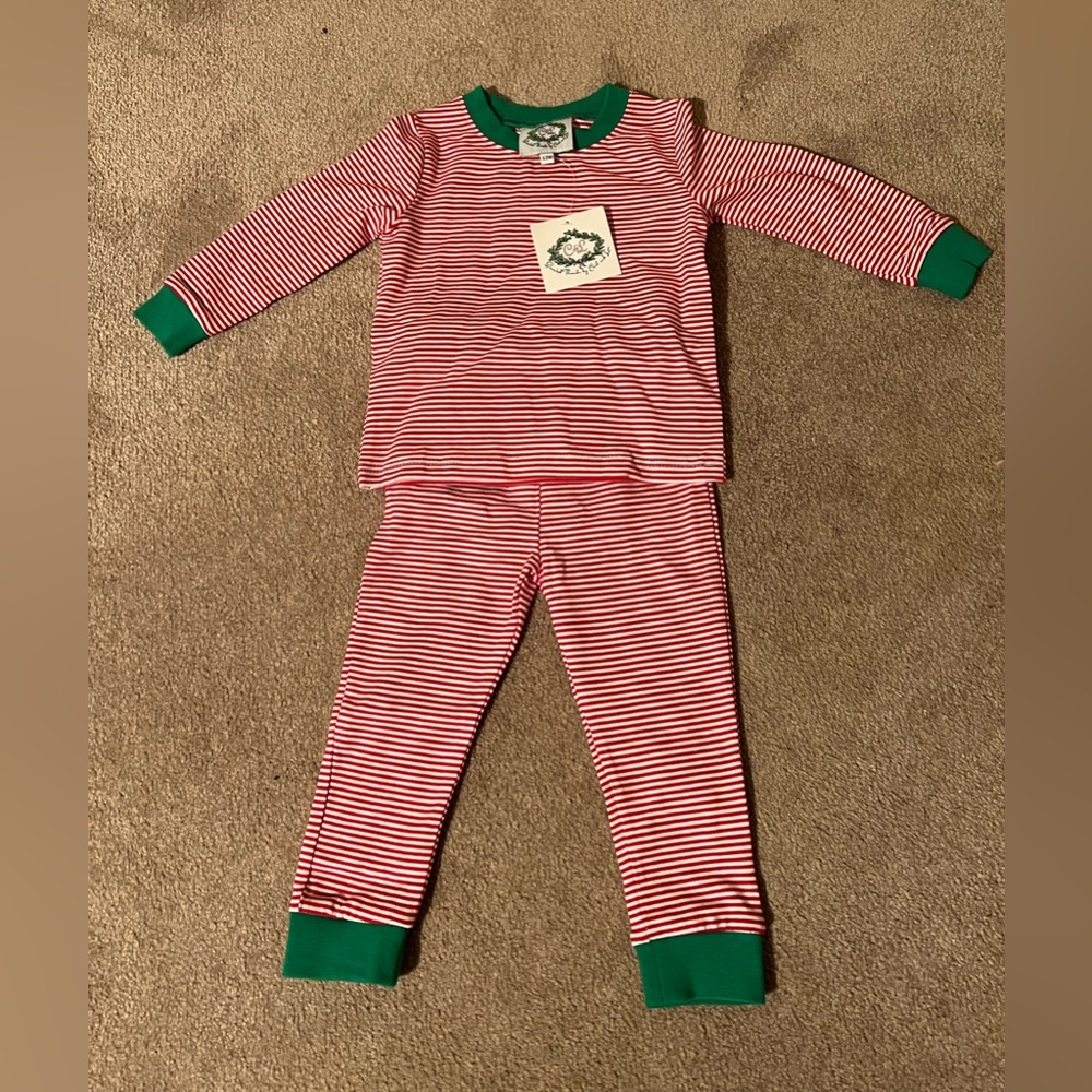Smocked Threads by Cecil and Lou - Baby Boy Christmas Pajamas 2 piece